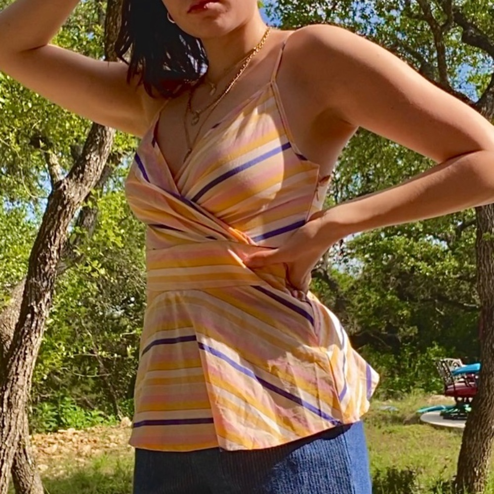 Vintage Back Tie Elegant Top